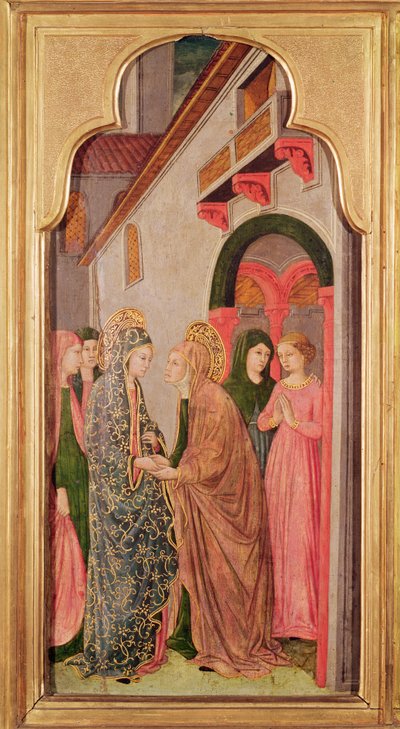 La Visitazione, da un altare che raffigura scene della vita della Vergine, c.1445 da Giovanni Francesco da Rimini